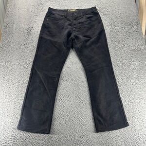 Vintage Halifiax Jeans Mens 36x32 Black Dark Wash Cotton Straight Baggy Denim